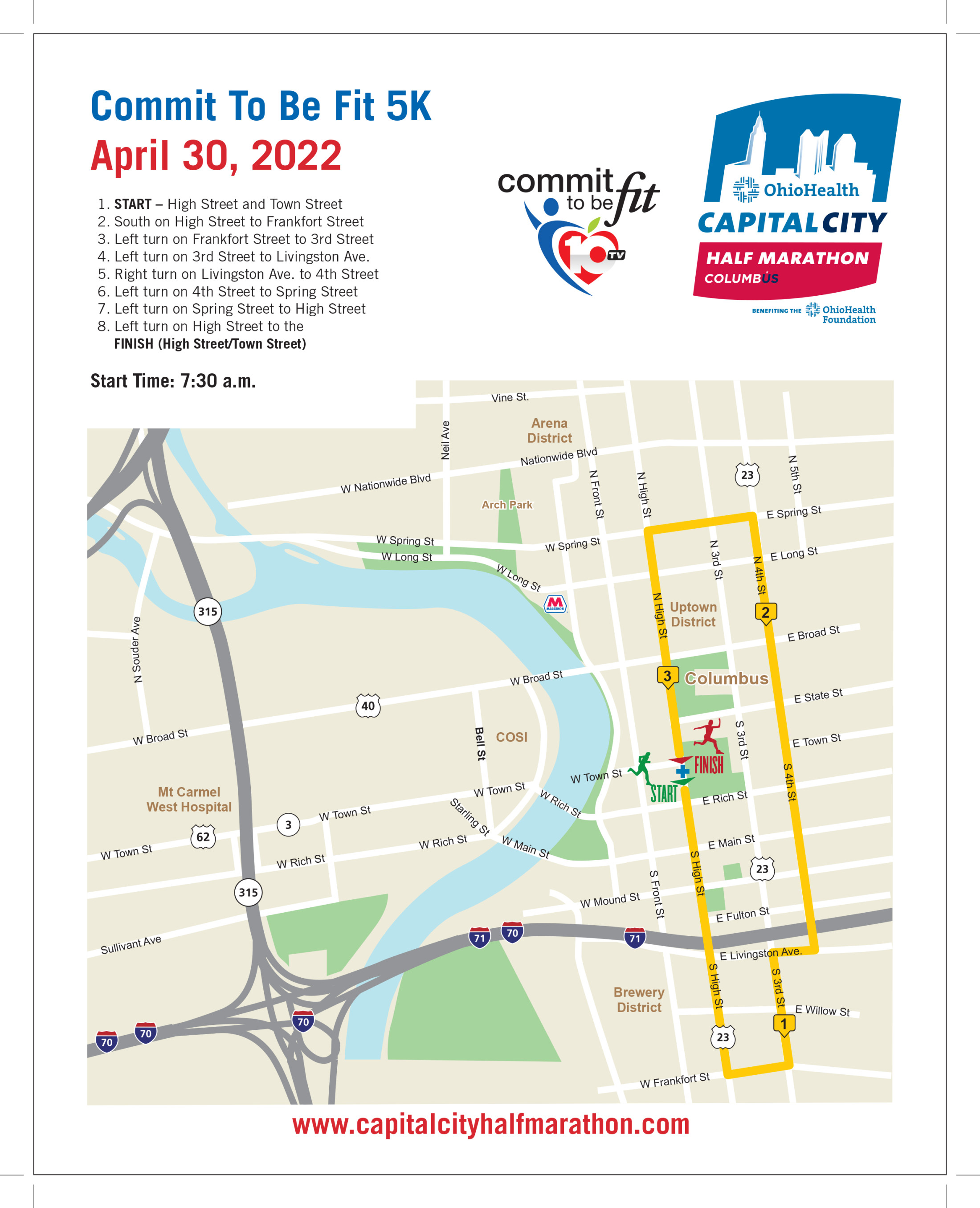 Maps » OhioHealth Capital City Half & Quarter Marathon