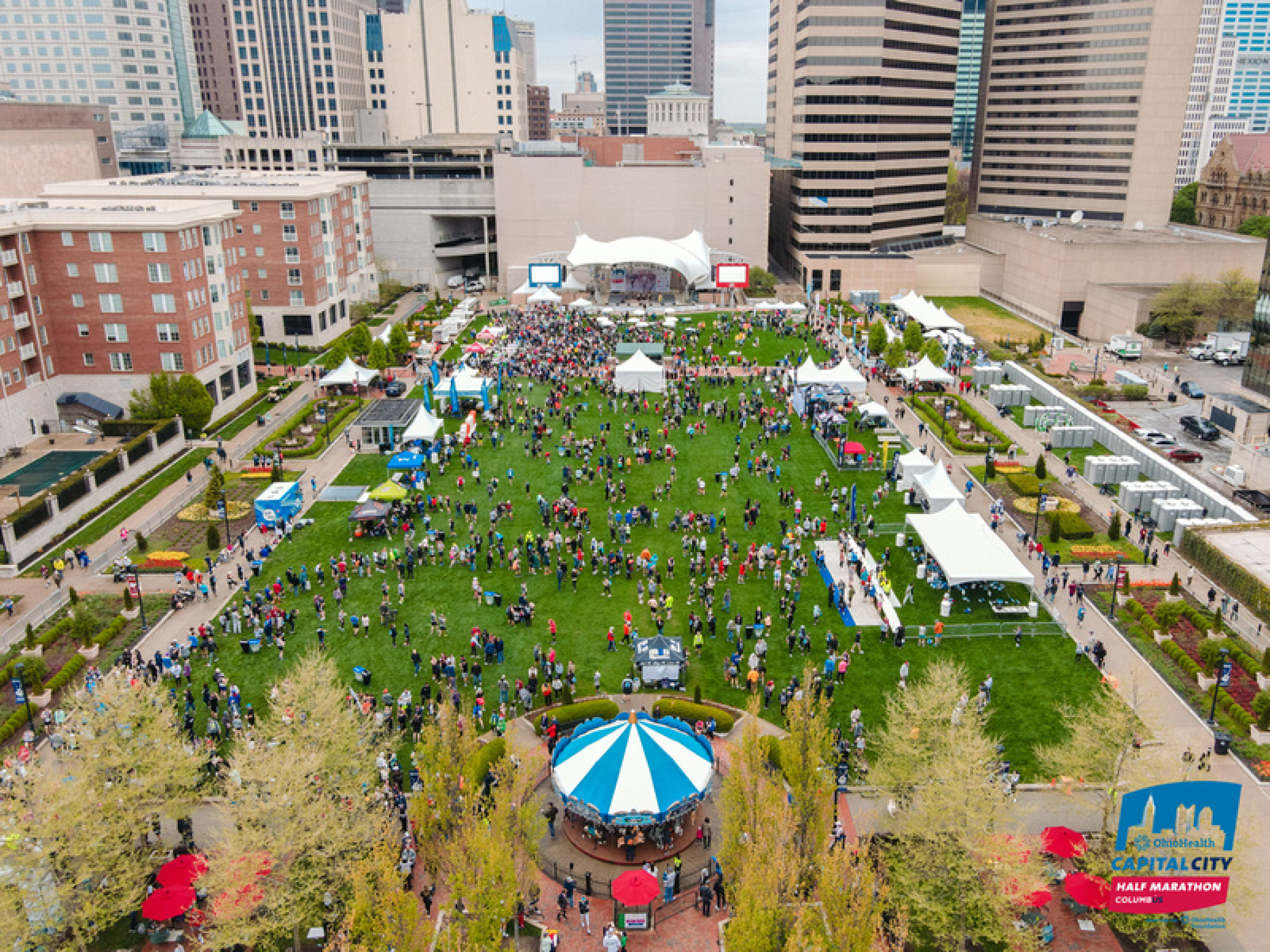 Byers Xtra Mile Finish Line Party at Columbus Commons